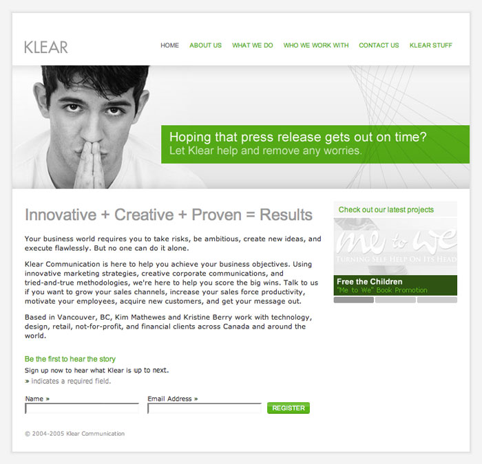 Klear Website