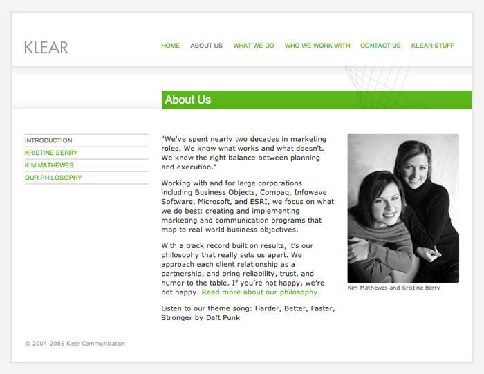 Klear Website